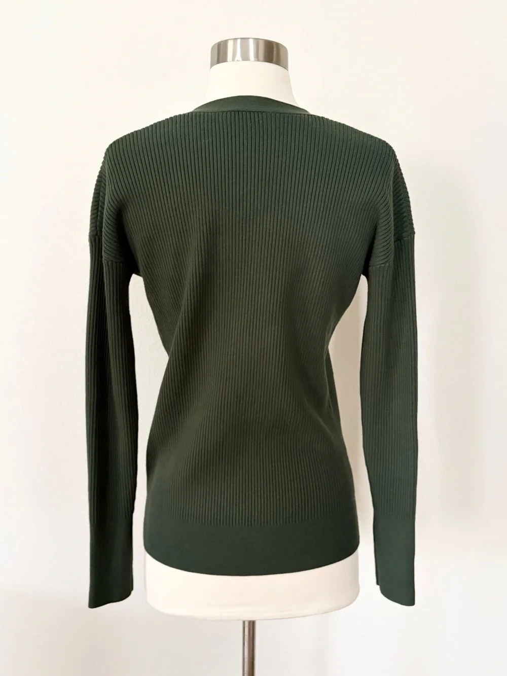 HATCH The Rib Knit Cardigan Olive Green 0 XS